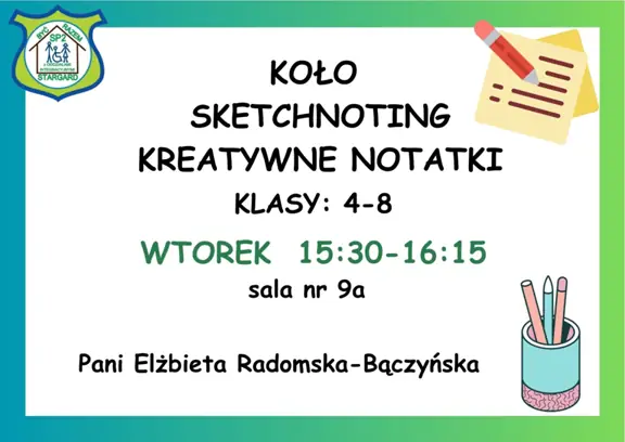 koło sketchnotking- kreatywne notatki