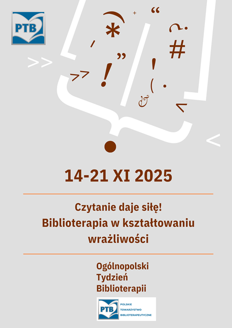 Plakat Ogólnopolskiego Dnia Biblioterapii